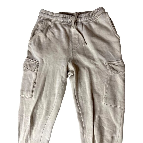 Womens Beige Cargo Joggers With Elastic Waist & Drawstring XS - Picture 3 of 12